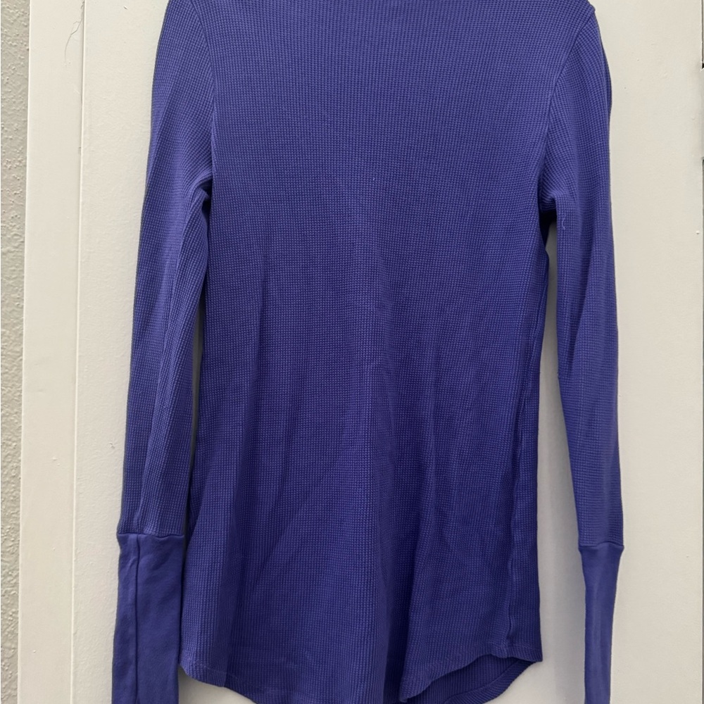 Splendid Violet Long Sleeve Henley Top - Picture 2 of 3